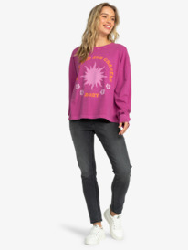 3 Fallen For Her A - T-shirt met Lange Mouwen voor Dames Pink ERJZT05573 Roxy
