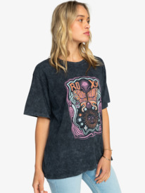 1 Girl Need Love C - Übergroßes T-Shirt für Frauen Schwarz ERJZT05581 Roxy