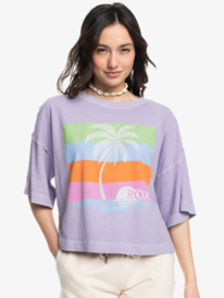 0 Womens Summer Flakes B T-Shirt Purple ERJZT05586 Roxy