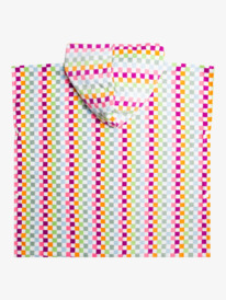 roxy, Girls Stay Magical Printed Hooded Poncho Towel, BRIGHT WHITE CHECK CHECK (wbb1) TW STAY MAGICAL PRINTED ERLAA03050