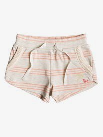roxy, Детские спортивные шорты Mystery Sun, METRO HEATHER MUSICAL STRIPES (ten3) Mystery Sun - Sweat Shorts for Girls 2-7 ERLFB03058
