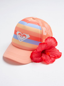 roxy, Girls 2-7 Sweet Emotions Trucker Cap, CERULEAN TW STRIPES (bfn7) SWEET EMOTIONS ERLHA03133