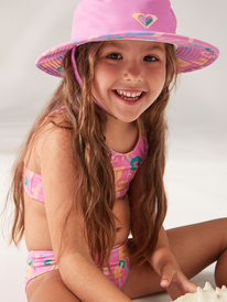 2 Girl's 2-7 Pudding Cake Floating Bucket Hat Pink ERLHA03139 Roxy