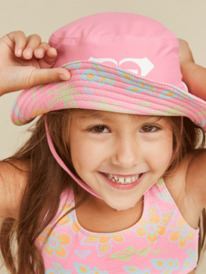 6 Girls New Bobby Reversible Swim Hat Pink ERLHA03151 Roxy