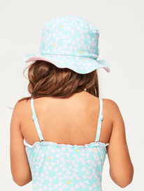 2 Girls New Bobby Reversible Swim Hat Blue ERLHA03154 Roxy