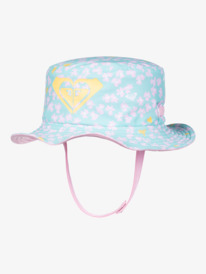 8 Girls New Bobby Reversible Swim Hat Blue ERLHA03154 Roxy