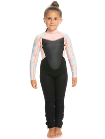 4 Girl's 2-7 4/3mm Prologue Back Zip Wetsuit Blue ERLW103009 Roxy