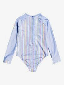 1 Girls 2-7 Stripy Wave Long Sleeve UPF 50 Rash Vest Purple ERLWR03214 Roxy