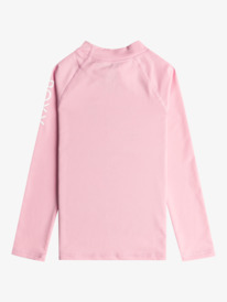 roxy, Girl's 2-7 Whole Hearted Long Sleeve UPF 50 Rashguard, CANDY PINK (med0) Whole Hearted - Long Sleeve UPF 50 Rash Vest for Girls 2-7 ERLWR03225