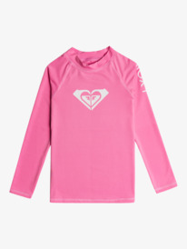 roxy, Girl's 2-7 Whole Hearted Long Sleeve UPF 50 Rashguard, SACHET PINK (mfr0) Whole Hearted - Long Sleeve UPF 50 Rash Vest for Girls 2-7 ERLWR03225