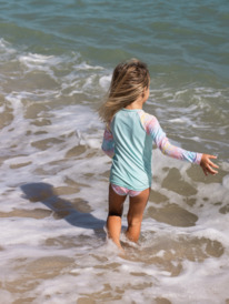2 Girls 2-7 Fairy Beach Long Sleeve UPF 50 Rash Vest Set Yellow ERLWR03240 Roxy