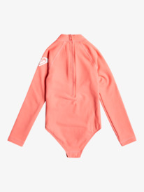 1 Girls 2-7 ROXY Heater Long Sleeve UPF 50 One-Piece Swimsuit Pink ERLWR03242 Roxy