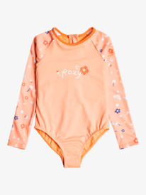 roxy, Girls 2-7 Have Fun First Long Sleeve One-Piece Rashguard, PAPAYA PUNCH POPCICLE DOTS TW (mfq7) HAVE FUN FIRST LS ONESIE ERLWR03247