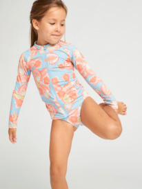 3 Girls 2-7 Magic Spirit Long Sleeve Rash Vest Blue ERLWR03250 Roxy