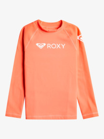 roxy, Girls 2-7 ROXY Heater Long Sleeve Rash Vest, PERSIMMON (mjh0) ROXY HEATER LS TW ERLWR03252