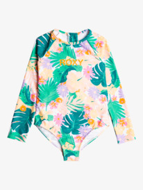 5 Paradisiac Island - Rashguard intero a maniche lunghe da Ragazza 2-7 Green ERLWR03258 Roxy