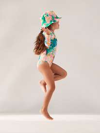 1 Paradisiac Island - Rashguard intero a maniche lunghe da Ragazza 2-7 Green ERLWR03258 Roxy