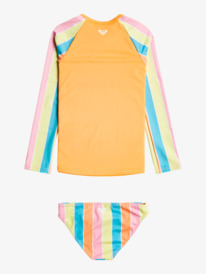 roxy, Girl's 4-16 Colors Of The Sun Long Sleeve UPF 50 Rashguard Set For Girls, BACHELOR BUTTON RAINBOW RAYS (bgz6) Colors Of The Sun - Long Sleeve Rashguard Set for Girls 2-7 ERLWR03269