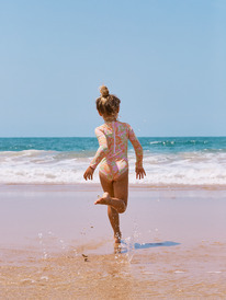 roxy, Happiness Feeling - Long Sleeve One-Piece Rashguard for Girls 2-7, MOCK ORANGE PIECE OF PARADISE (ngz7) Happiness Feeling - Long Sleeve One-Piece Rashguard for Girls 2-7 ERLWR03270