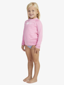 2 Girls 2-7 Essential Long Sleeve Rash Vest Pink ERLWR03277 Roxy