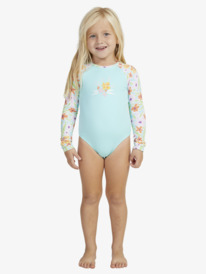 roxy, Girls 2-7 Hawaiian Spirit Long Sleeve One-Piece Rash Vest, ARUBA BLUE HAWAIIAN SPIRIT (bfk5) Hawaiian Spirit - Long Sleeve One-Piece Rash Vest for Girls 2-7 ERLWR03281