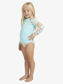 10 Girls 2-7 Hawaiian Spirit Long Sleeve UPF 50 Rash Vest Blue ERLWR03282 Roxy