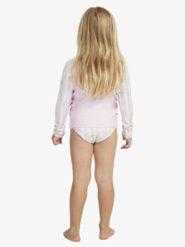 4 Girls 2-7 Pineapple Line Long Sleeve UPF 50 Rash Vest Pink ERLWR03285 Roxy