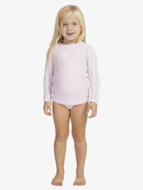 3 Girls 2-7 Pineapple Line Long Sleeve UPF 50 Rash Vest Pink ERLWR03285 Roxy