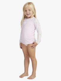5 Girls 2-7 Pineapple Line Long Sleeve UPF 50 Rash Vest Pink ERLWR03285 Roxy