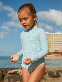 0 Girls 2-7 Teenie Ditsy Long Sleeve One-Piece Rash Vest Blue ERLWR03286 Roxy