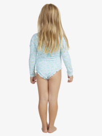 10 Girls 2-7 Teenie Ditsy Long Sleeve One-Piece Rash Vest Blue ERLWR03286 Roxy