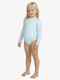 11 Girls 2-7 Teenie Ditsy Long Sleeve One-Piece Rash Vest Blue ERLWR03286 Roxy
