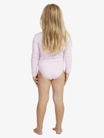 1 Girls 2-7 Heater Long Sleeve One-Piece Rash Vest Pink ERLWR03288 Roxy