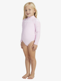 2 Girls 2-7 Heater Long Sleeve One-Piece Rash Vest Pink ERLWR03288 Roxy