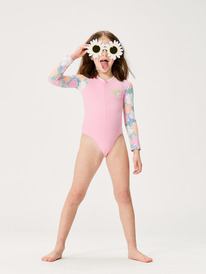 Tiny Flower - Long Sleeve One-Piece Rash Vest for Girls 2-7  ERLWR03299