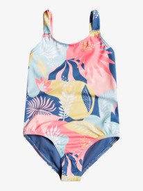 roxy, Girl's 2-7 Flowery Mood One-Piece Swimsuit, PEACH BUD TIDE POOL (meg5) Flowery Mood - One-Piece Swimsuit for Girls 2-7 ERLX103085