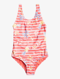 roxy, Girls 2-7 Little Pineapple One-Piece Swimsuit, TEA ROSE HOLIDAY DREAMING S (mjz6) Little Pineapple - One-Piece Swimsuit for Girls 2-7 ERLX103087