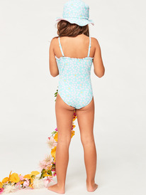 4 Girls 2-7 Teenie Ditsy One-Piece Swimsuit Blue ERLX103104 Roxy