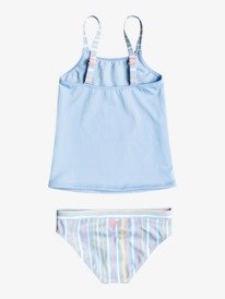 1 Girls 2-7 Stripy Wave Tankini Set Purple ERLX203146 Roxy