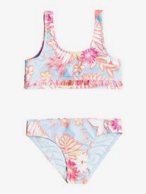 4 Girl's 2-7 Funny Childhood Bralette Bikini Set Blue ERLX203155 Roxy
