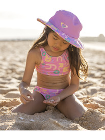 1 Girl's 2-7 Funny Bambino Crop Two Piece Bikini Set Pink ERLX203175 Roxy