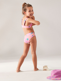 3 Girl's 2-7 Funny Bambino Crop Two Piece Bikini Set Pink ERLX203175 Roxy