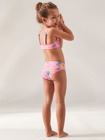 4 Girl's 2-7 Funny Bambino Crop Two Piece Bikini Set Pink ERLX203175 Roxy