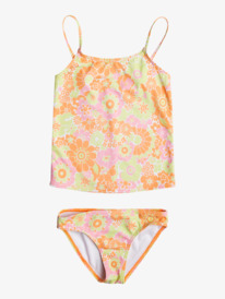 roxy, Girl's 4-16 Happiness Feeling Two Piece Tankini Set, MOCK ORANGE PIECE OF PARADISE (ngz7) Happiness Feeling - Two Piece Tankini Set for Girls 2-7 ERLX203185