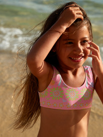 3 Girls 2-7 Beach Day Together Two Piece Bralette Bikini Set Pink ERLX203188 Roxy