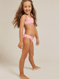 7 Girls 2-7 Beach Day Together Two Piece Bralette Bikini Set Pink ERLX203188 Roxy