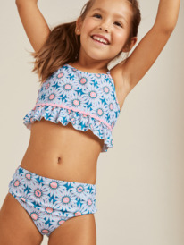 4 Girls 2-7 Bold Florals Two Piece Crop Top Bikini Set  ERLX203191 Roxy