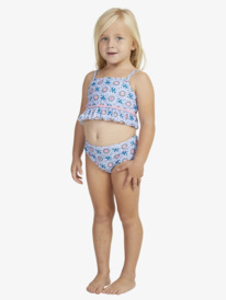 11 Girls 2-7 Bold Florals Two Piece Crop Top Bikini Set  ERLX203191 Roxy