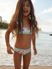 0 Girls 2-7 Hawaiian Spirit Bralette Two-Piece Bikini Set Blue ERLX203192 Roxy