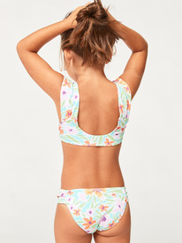 6 Girls 2-7 Hawaiian Spirit Bralette Two-Piece Bikini Set Blue ERLX203192 Roxy